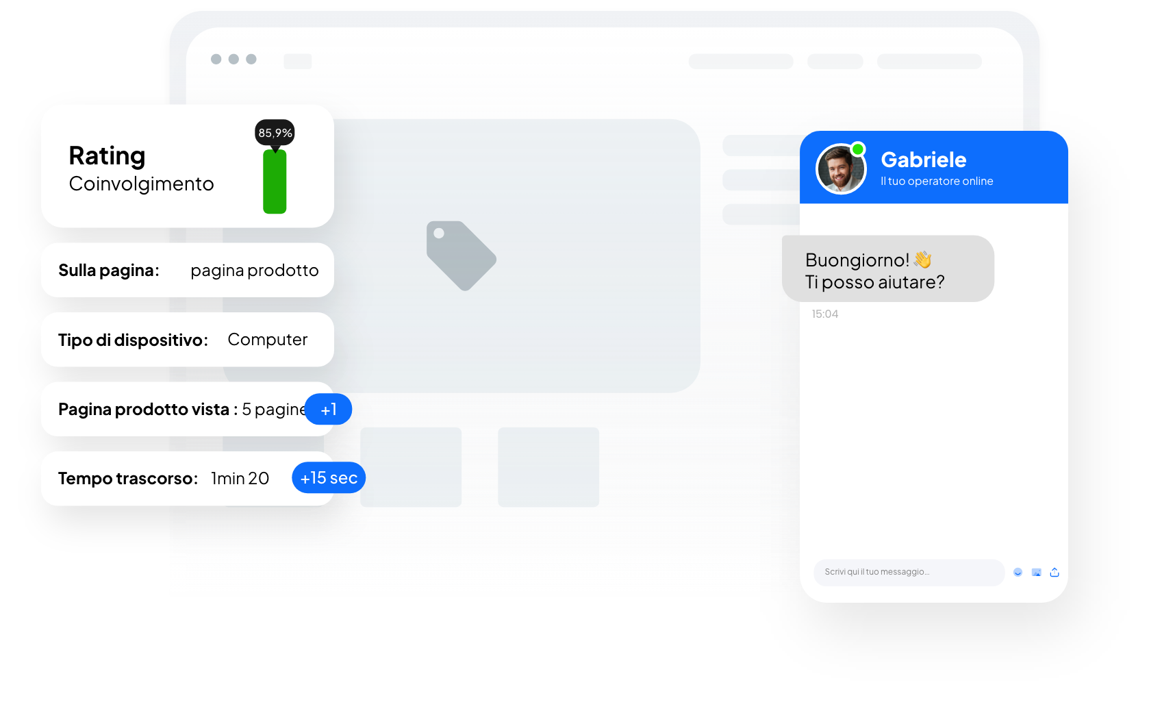 personalizzazione finestra chat online